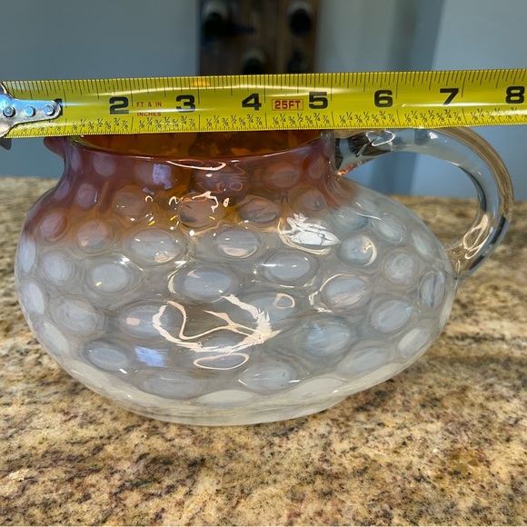 Victorian thumb print opalescent pitcher - Picture 5 of 10